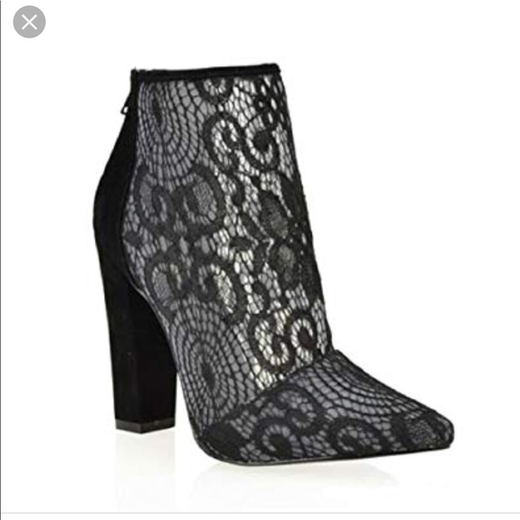 NIB Shoe Republic black lace ankle boots - Picture 2 of 4